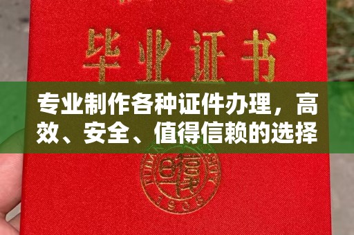 称多专业制作各种证件办理，高效、安全、值得信赖的选择