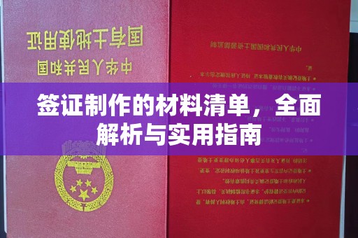 称多签证制作的材料清单，全面解析与实用指南