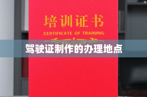 称多驾驶证制作的办理地点