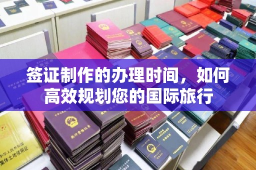 称多签证制作的办理时间，如何高效规划您的国际旅行